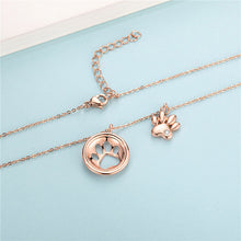 Load image into Gallery viewer, Cut-Out Paw Print Necklace