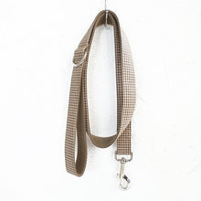 Load image into Gallery viewer, Coffee Gingham Dog Collar &amp; Leash