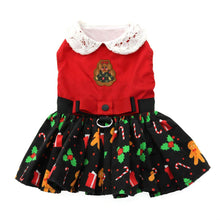 Load image into Gallery viewer, Holiday Gingerbread Dog Harness Dress