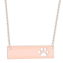 Load image into Gallery viewer, Paw Bar Necklace