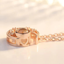Load image into Gallery viewer, Personalized Crescent Moon Projection Necklace