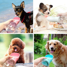 Load image into Gallery viewer, Press &amp; Lock Button Dog Water Bottle