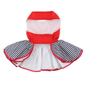 Sailor Girl Dog Dress with Matching Leash