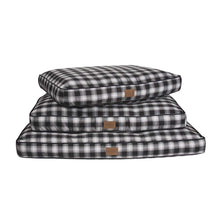 Load image into Gallery viewer, Charcoal Ombre Plaid Dog Bed