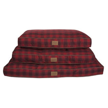 Load image into Gallery viewer, Red Ombre Plaid Dog Bed