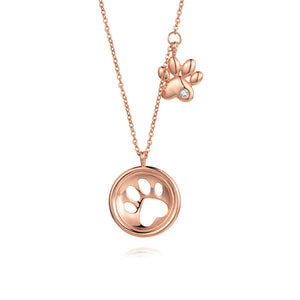 Cut-Out Paw Print Necklace