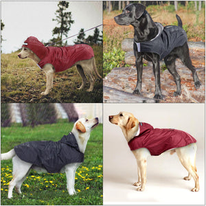 Reflective Lightweight Hooded Dog Rain Jacket