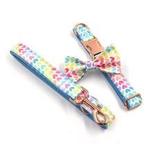 Load image into Gallery viewer, Colorful Sweetheart Dog Collar &amp; Leash