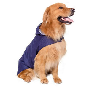 Reflective Lightweight Hooded Dog Rain Jacket
