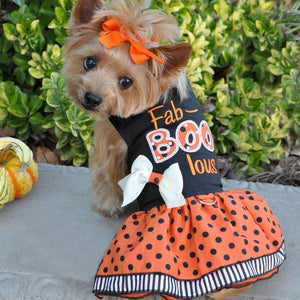 Halloween Fab-BOO-Lous Dog Harness Dress