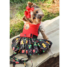 Load image into Gallery viewer, Holiday Gingerbread Dog Harness Dress